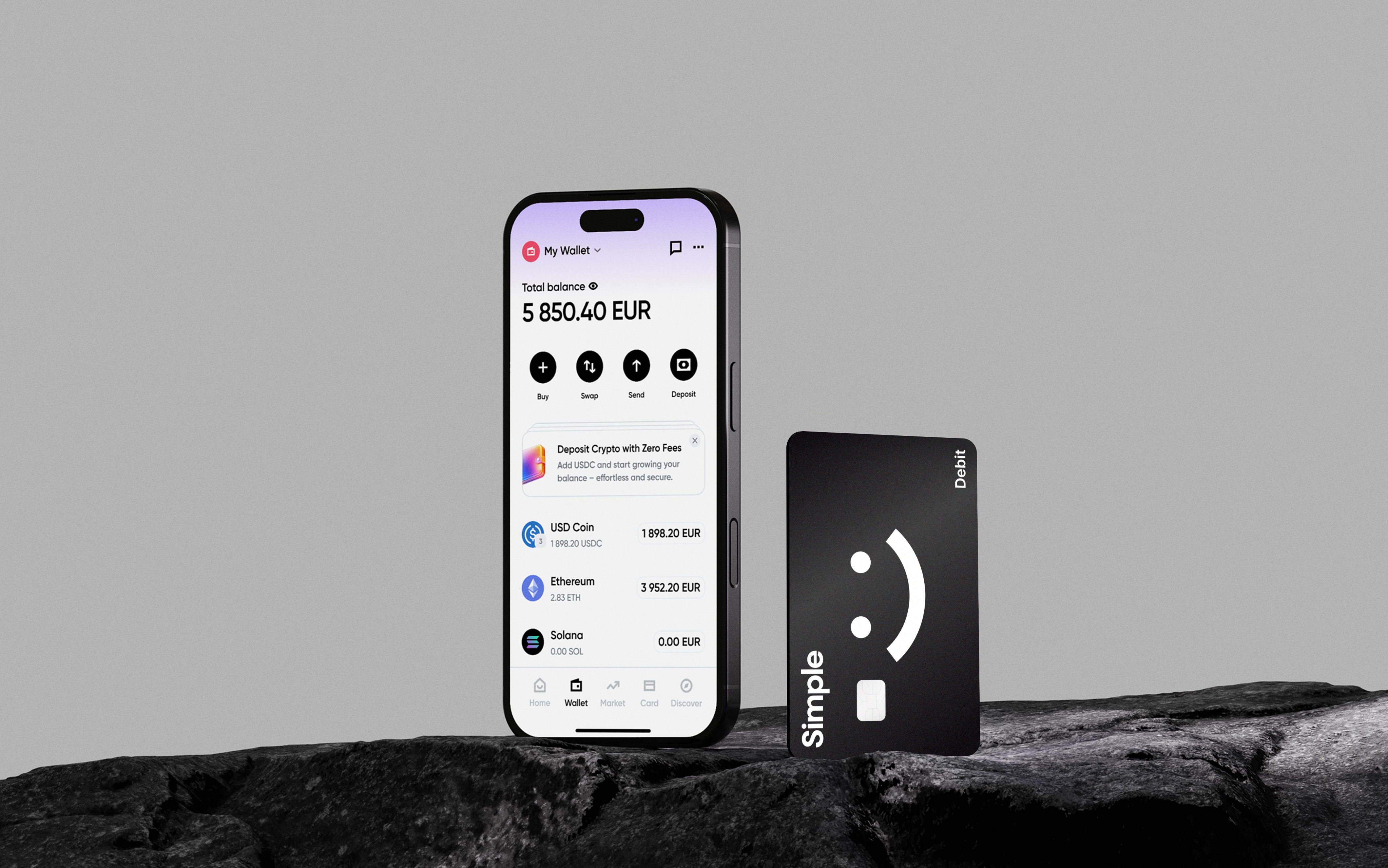 simple app stablecoin wallet - banner card